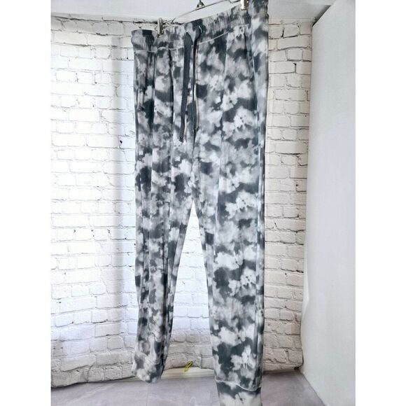 Jaclyn Apparel Womens Size Large Grey Tie Dye Jogger Lounge Pants - Picture 2 of 5